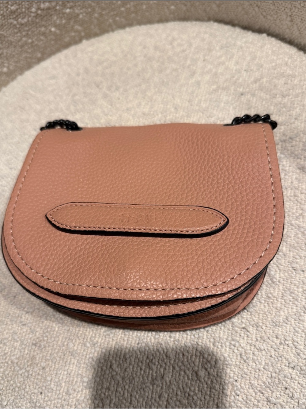 Coach Pebbled Crossbody Bag in Mauve Pink